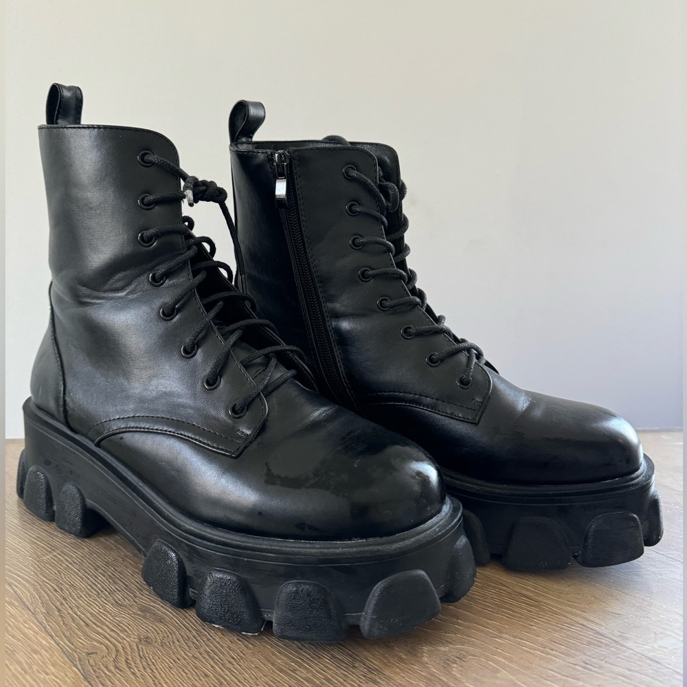 NastyGal Chunky Military Boots
